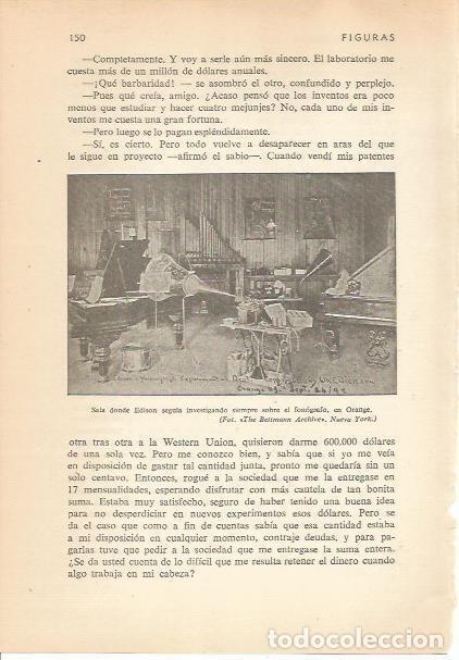 Postcards: LAMINA 24169: Sala de investigacion del fonografo, en Orange - Carmi&ntilde;a Verdejo