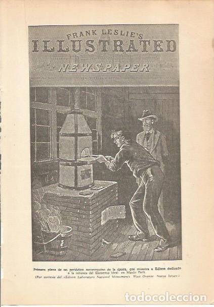 Postales: LAMINA 24152: Portada del Frank Leslie's Illustrated dedicada a Edison - Carmi&ntilde;a Verdejo