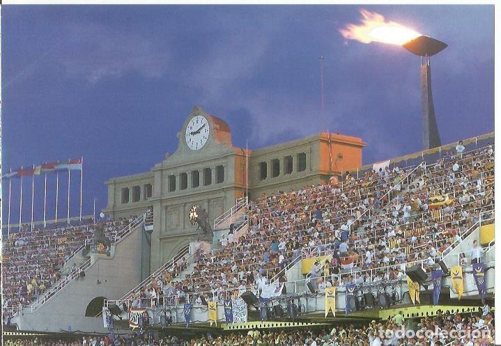 Postales: LAMINA 24116: Estadio Olimpico de Montjuic. Barcelona - Llatzer Moix