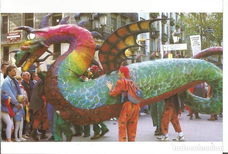 Postais: LAMINA 24132: Un drac en la Rambla. Barcelona - Llatzer Moix