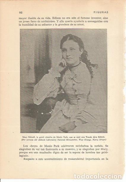 Postkarten: LAMINA 24149: Mary Stilwell, esposa de Edison - Carmi&ntilde;a Verdejo