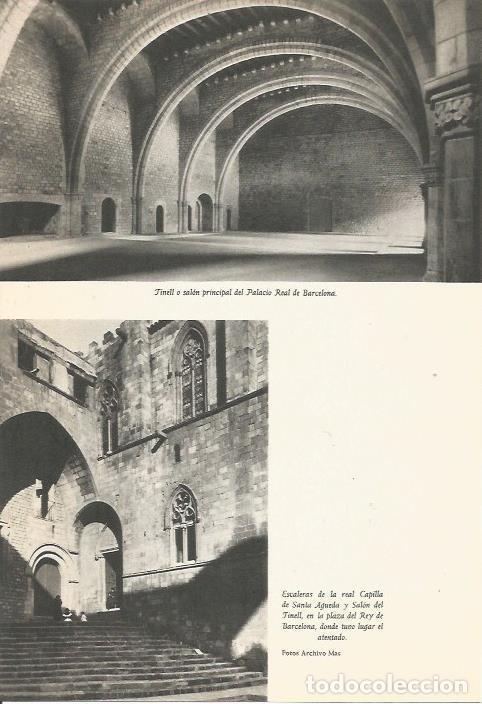 Postkarten: LAMINA 24734: Salo del Tinell y entrada al Palau Reial de Barcelona - Martin de Piquer