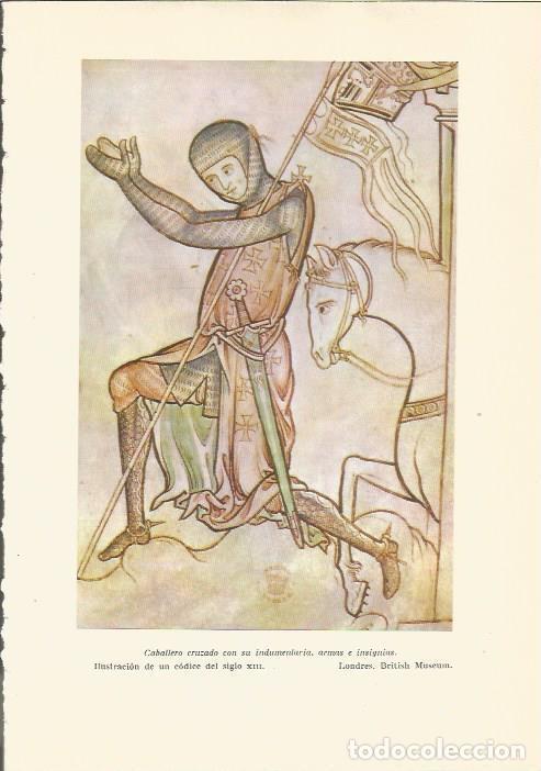 Cartes Postales: LAMINA 24709: Ilustracion de caballero de un codice del siglo XIII - Martin de Piquer