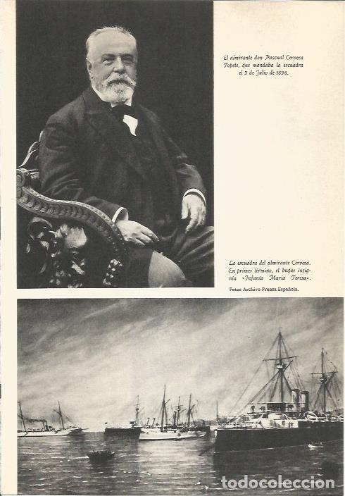 Cartes Postales: LAMINA 24632: El almirante Pascual Cervera y el Infanta Maria Teresa - Martin de Piquer