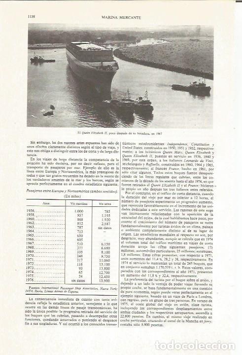 Postales: LAMINA ESPASA 36192: El Queen Elisabeth II - Varios