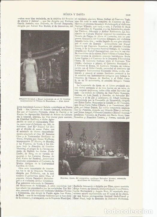 Postales: LAMINA ESPASA 35838: Irungard Seefried y Henri Leibowutz en Barcelona - Varios