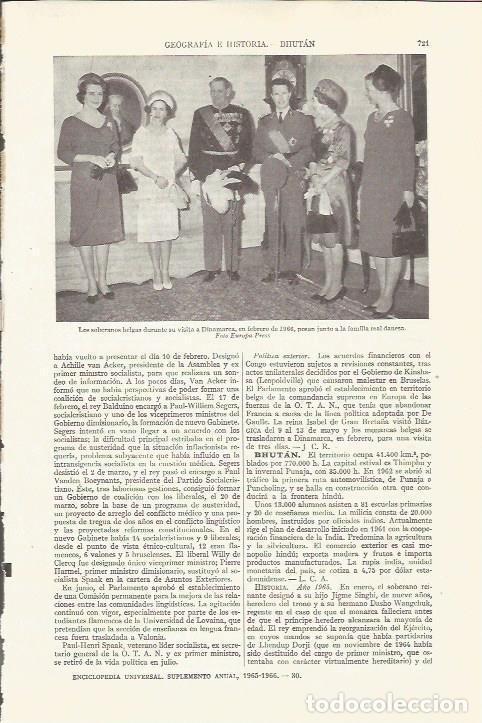 Cartes Postales: LAMINA ESPASA 35795: Los reyes de Dinamarca y de Belgica en 1966 - Varios