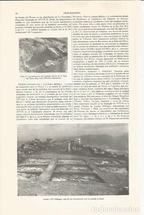 Postkarten: LAMINA ESPASA 35966: Poblado iberico de Pe&ntilde;a del Moro en Barcelona y Lacipo en Malaga - Varios