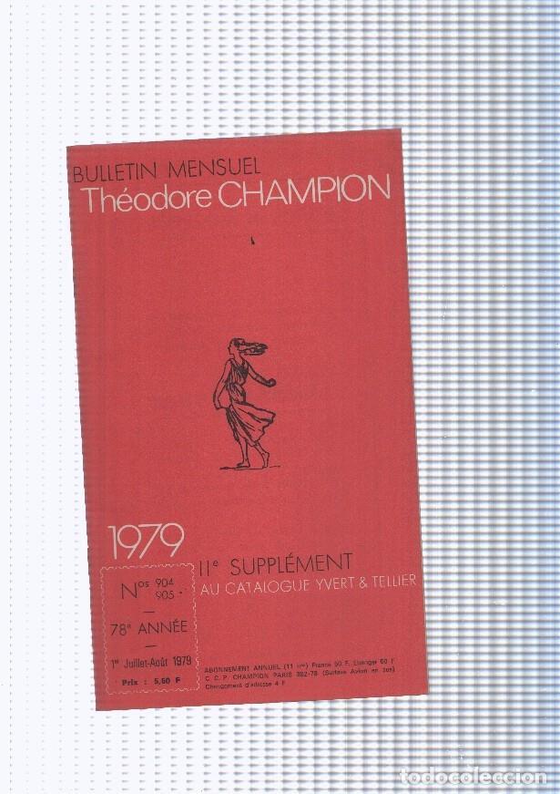 Postcards: Bulletin Mensuel Theodore Champion numero 904-905 de 1979