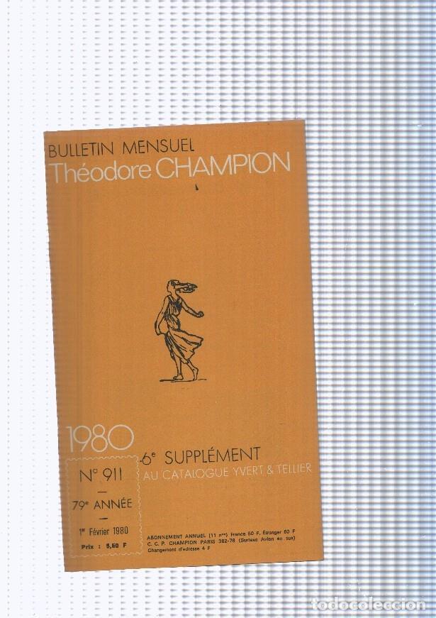 Postcards: Bulletin Mensuel Theodore Champion numero 911 de 1980 - NULL