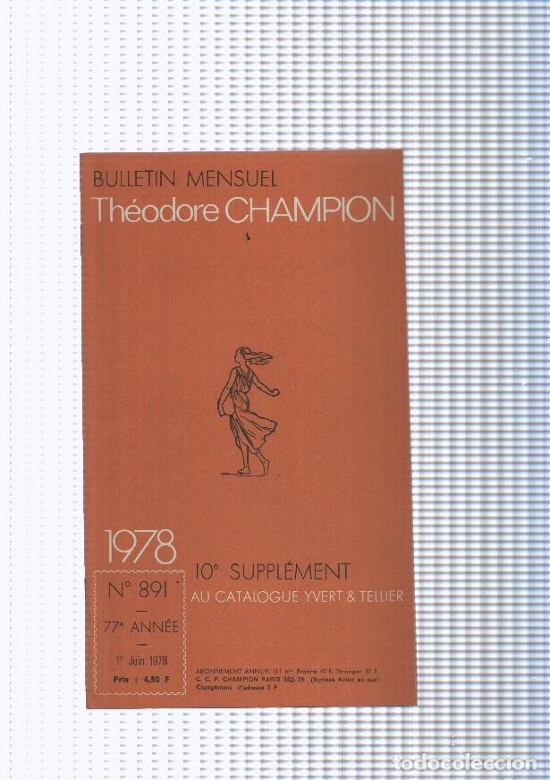 Postcards: Bulletin Mensuel Theodore Champion numero 891 de 1978 - NULL