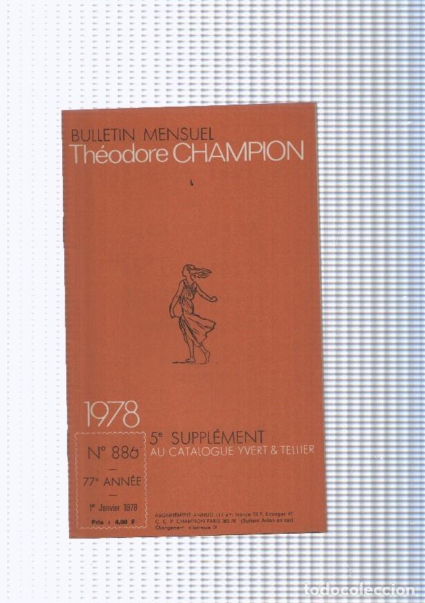 Postcards: Bulletin Mensuel Theodore Champion numero 886 de 1978 - NULL