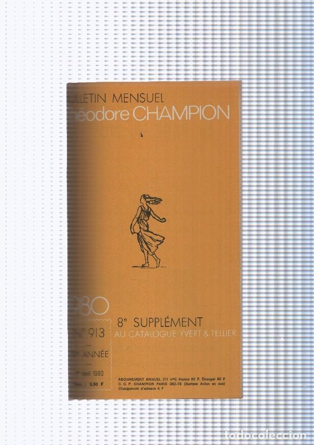 Postcards: Bulletin Mensuel Theodore Champion numero 913 de 1980 - NULL