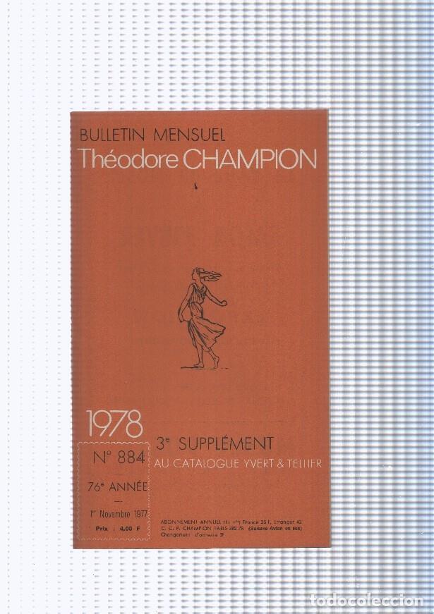 Postcards: Bulletin Mensuel Theodore Champion numero 884 de 1978 - NULL
