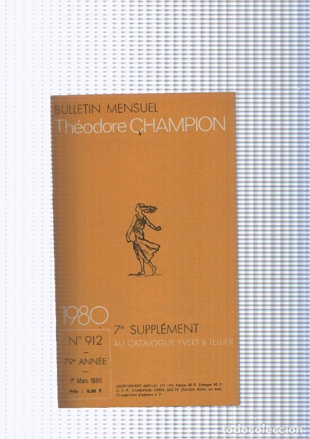 Postais: Bulletin Mensuel Theodore Champion numero 912 de 1980 - NULL