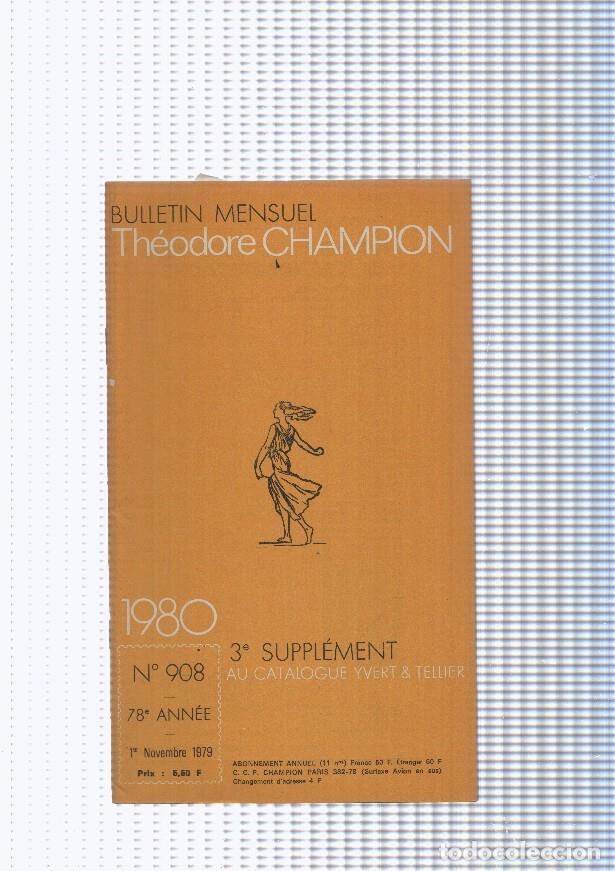 Postais: Bulletin Mensuel Theodore Champion numero 908 de 1980 - NULL