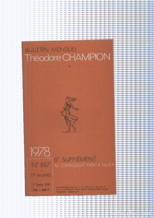 Postais: Bulletin Mensuel Theodore Champion numero 887 de 1978 - NULL