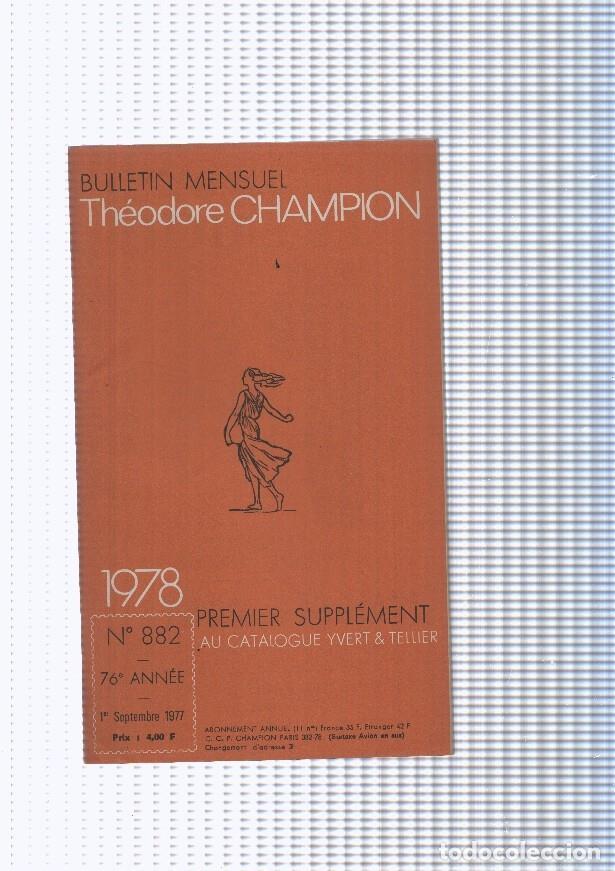 Postais: Bulletin Mensuel Theodore Champion numero 882 de 1978 - NULL