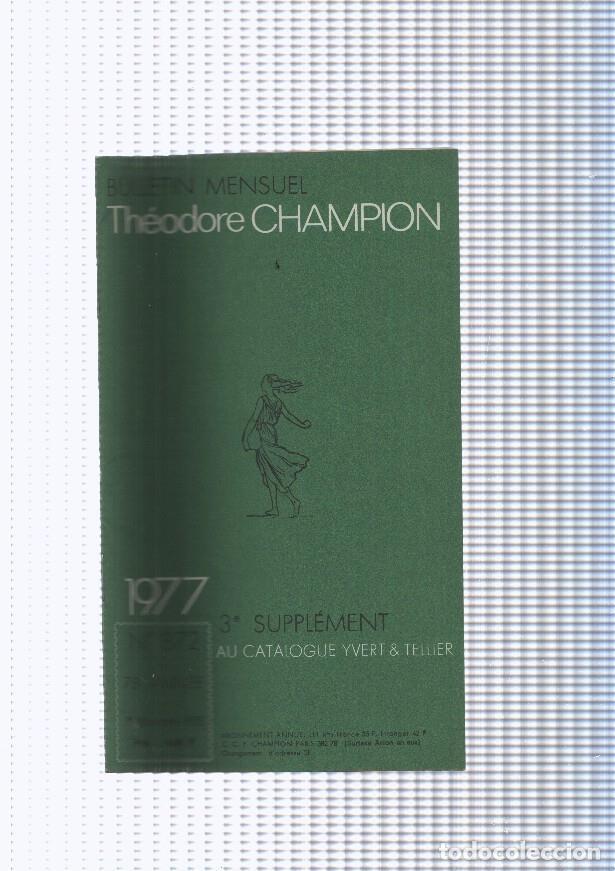 Postais: Bulletin Mensuel Theodore Champion numero 872 de 1977 - NULL