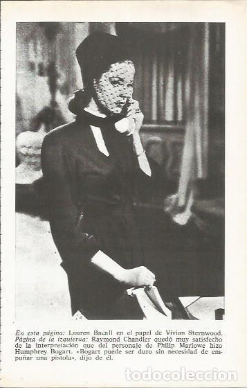 Postais: LAMINA 25056: Lauren Bacall en el papel de Vivian Sternwood - Varios