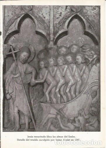 Postkarten: LAMINA 24985: Detalle del retablo de Jaume Saulet del a&ntilde;o 1341 - Eduardo Junyent