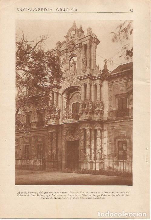 Postkarten: LAMINA 25078: Palacio de San Telmo en Sevilla - J. Mu&ntilde;oz San Roman