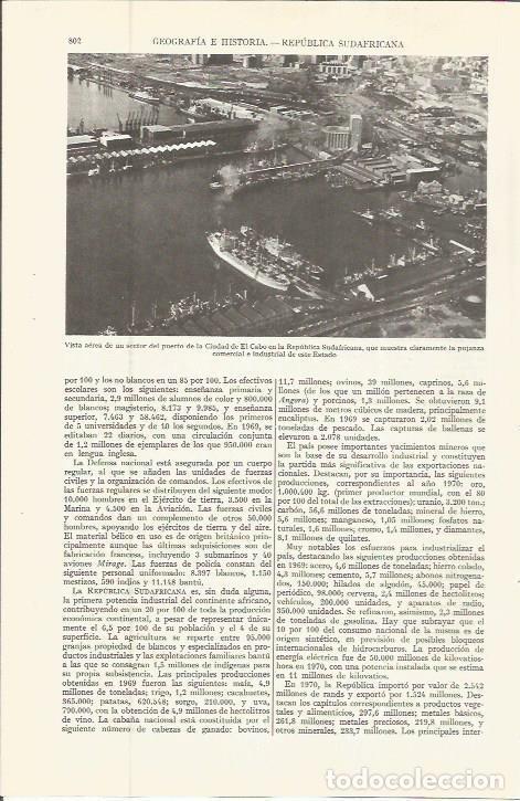 Postais: LAMINA ESPASA 36594: Vista aerea del puerto de Ciudad del Cabo - Varios