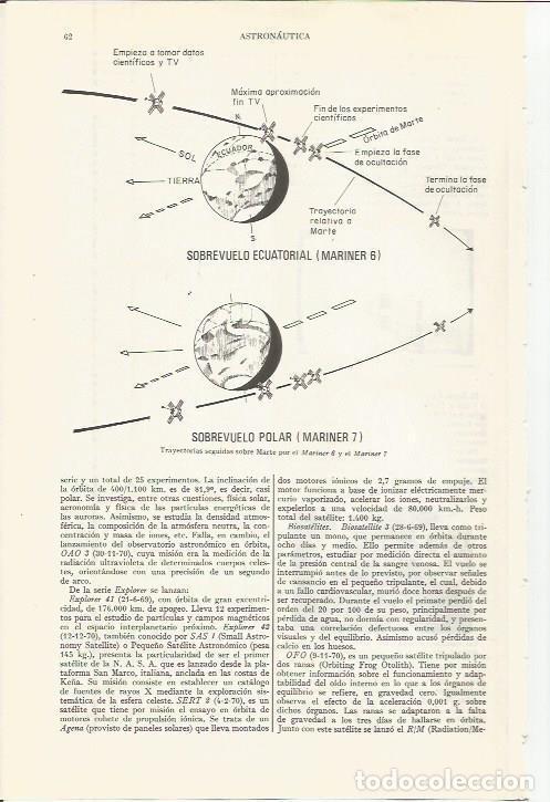 Postais: LAMINA ESPASA 36501: Trayectyorias sobre Marte del Mariner 6 y Mariner 7 - Varios