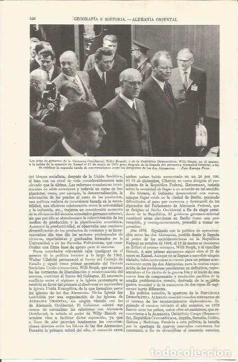 Postales: LAMINA ESPASA 36534: Willy Brandt y Willi Stoph, presidentes de Alemania Occidental y Alemania Democ