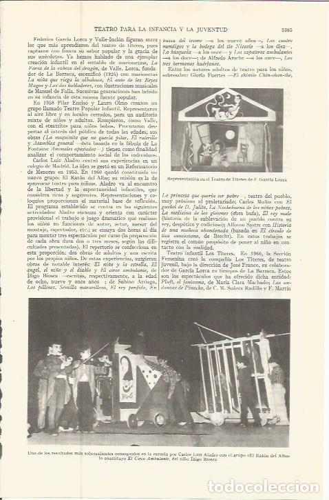Cartoline: LAMINA ESPASA 36674: Representacion en el Teatro de Titeres de Garcia Lorca - Varios