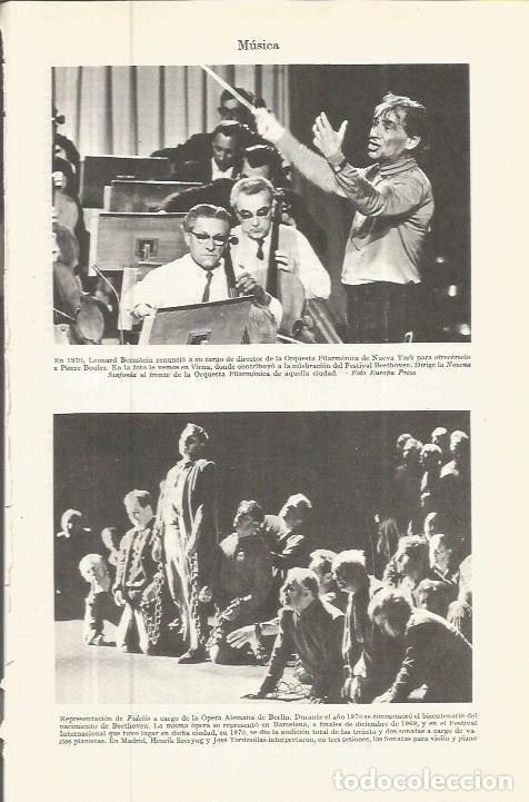 Postales: LAMINA ESPASA 36645: Leonard Berstein y representacion de Fidelio - Varios