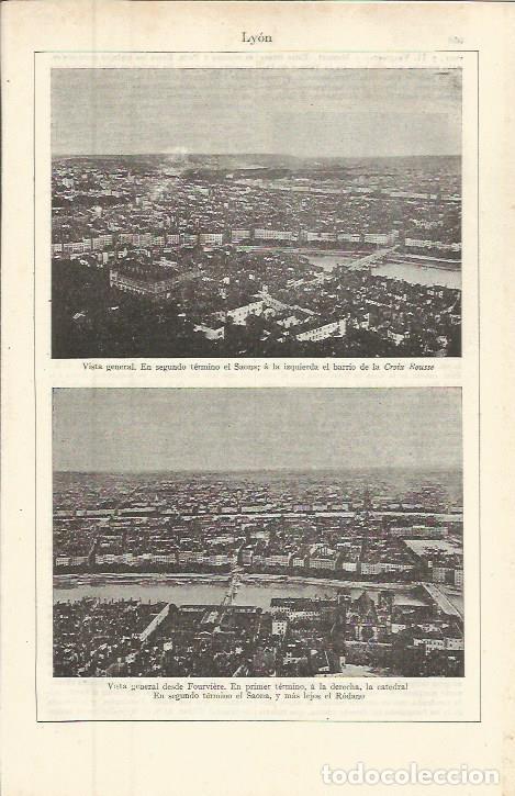 Postkarten: LAMINA ESPASA 36343: Vistas de Lyon, Francia - Varios