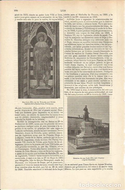 Postkarten: LAMINA ESPASA 36258: San Luis, rey de Francia - Varios