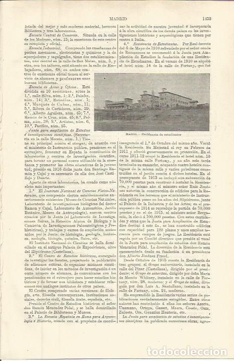 Postales: LAMINA ESPASA 36465: Residencia de Estudiantes en Madrid - Varios
