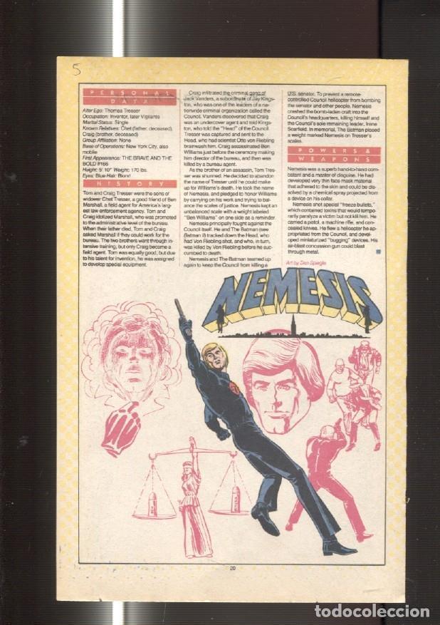Postkarten: Ficha personaje DC Comics numero 005: Nemesis y Nekron - VARIOS