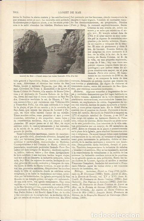 Postkarten: LAMINA ESPASA 36375: Rocas en Lloret de Mar, Girona - Varios