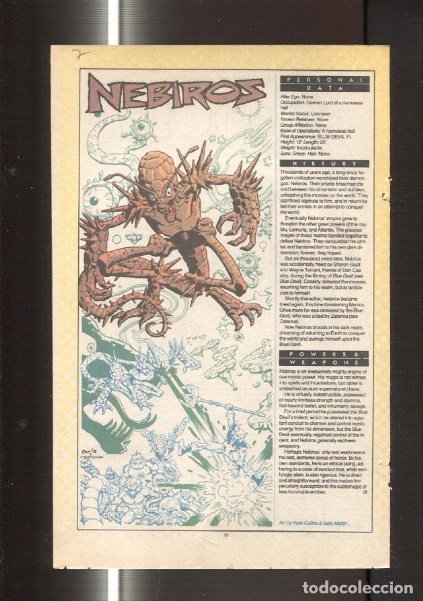 Postkarten: Ficha personaje DC Comics numero 007: Nebiros y Nathaniel Dusk private investigator - VARIOS