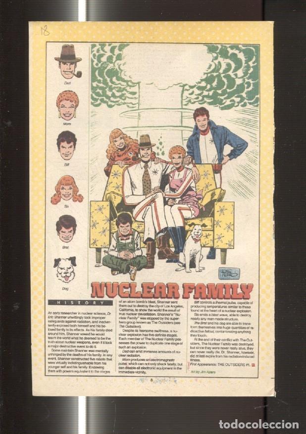 Postkarten: Ficha personaje DC Comics numero 018: Nuclear Family y Northwind - VARIOS