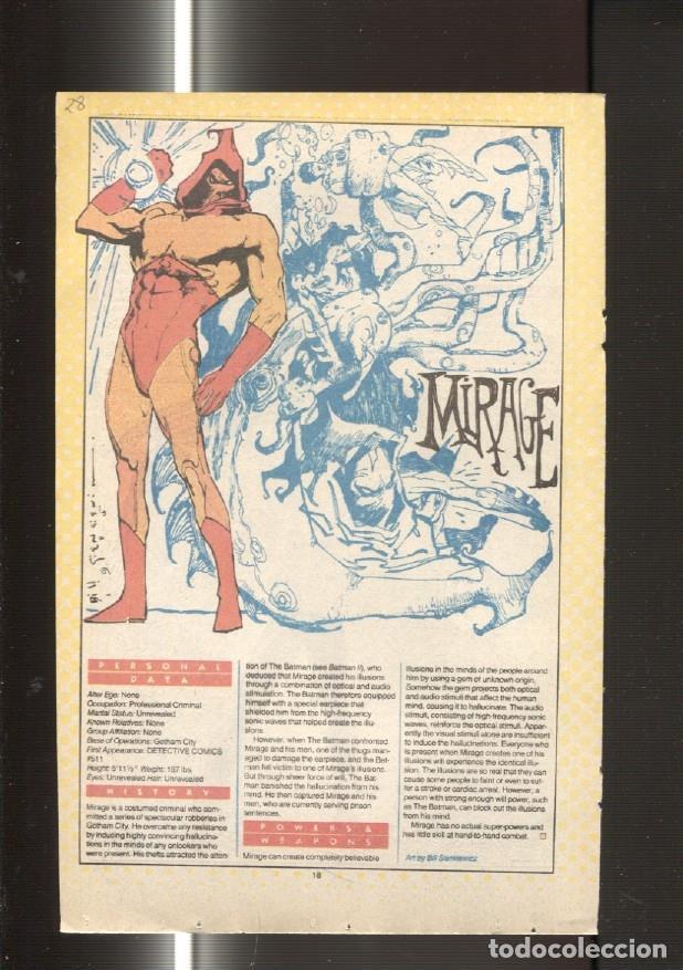 Postcards: Ficha personaje DC Comics numero 028: Mirage y Mindboggiler - VARIOS