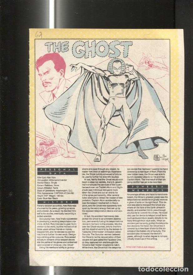 Postcards: Ficha personaje DC Comics numero 067: The Ghost y The Ghost Patrol - VARIOS