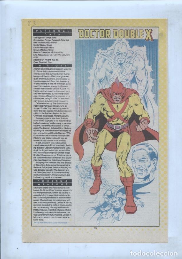 Postkarten: Ficha personaje DC Comics numero 083: Doctor Double X y Doctor Fate - VARIOS