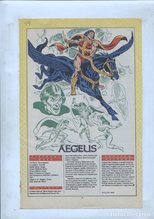 Postkarten: Ficha personaje DC Comics numero 099: Aegeus y Air Wave - VARIOS