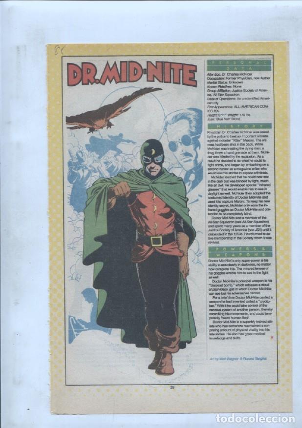 Postkarten: Ficha personaje DC Comics numero 085: Dr. Mid-Nite y Dr. Occult - VARIOS
