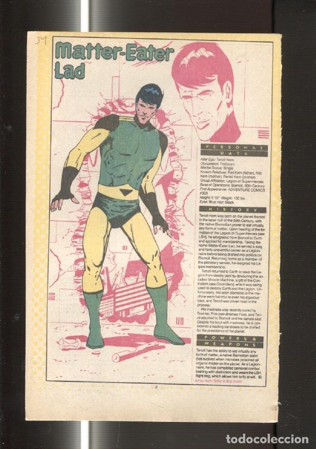 Postkarten: Ficha personaje DC Comics numero 034: Matter-Eater Lad y Matrix-Prime - VARIOS