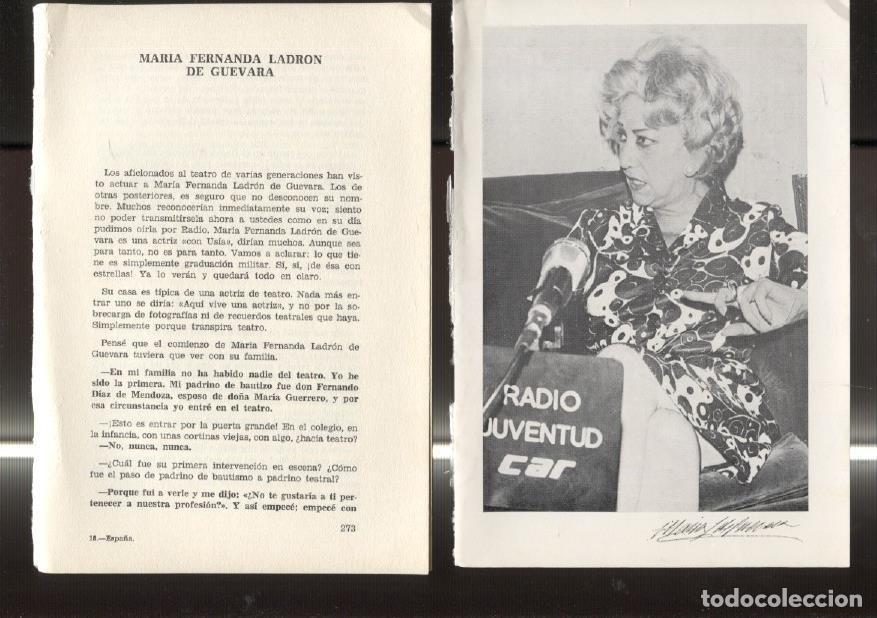 Postkarten: Entrevista con Maria Fernanda Ladron de Guevara: foto + 13 paginas entrevista -