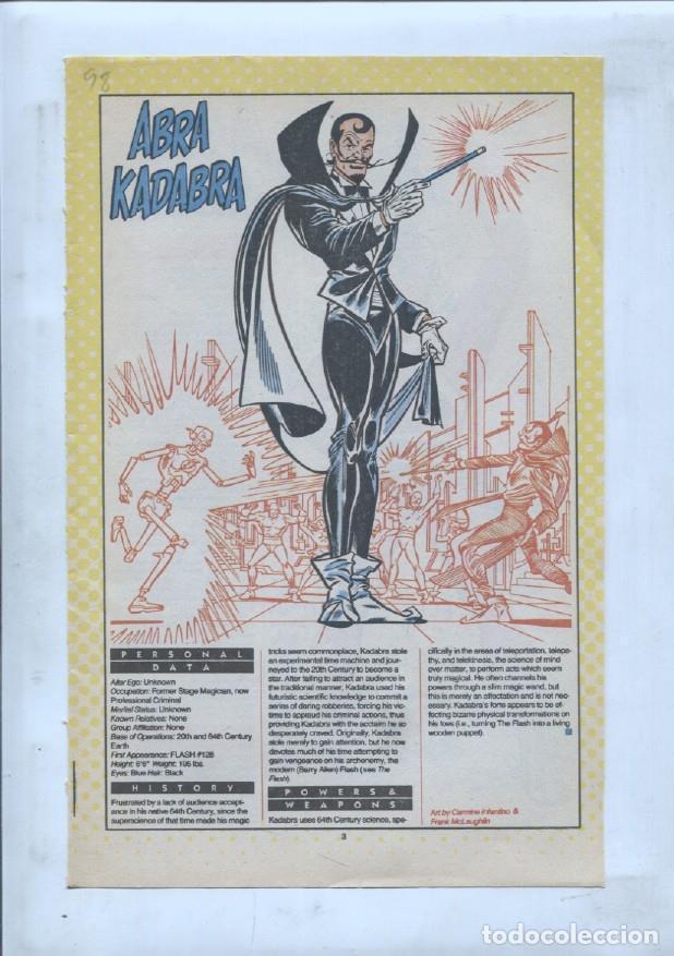 Postkarten: Ficha personaje DC Comics numero 098: Abra Kadabra y Adam Strange - VARIOS