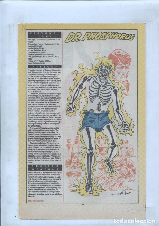 Postcards: Ficha personaje DC Comics numero 086: Dr. Phosphorus y Doctor Polaris - VARIOS
