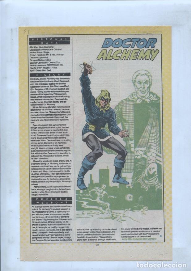 Postcards: Ficha personaje DC Comics numero 081: Doctor Bedlam y Doctor Alchemy - VARIOS