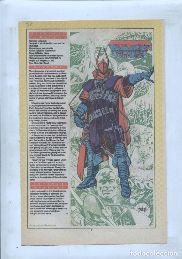 Postcards: Ficha personaje DC Comics numero 079: Dark Opal y Dark Destroyer - VARIOS