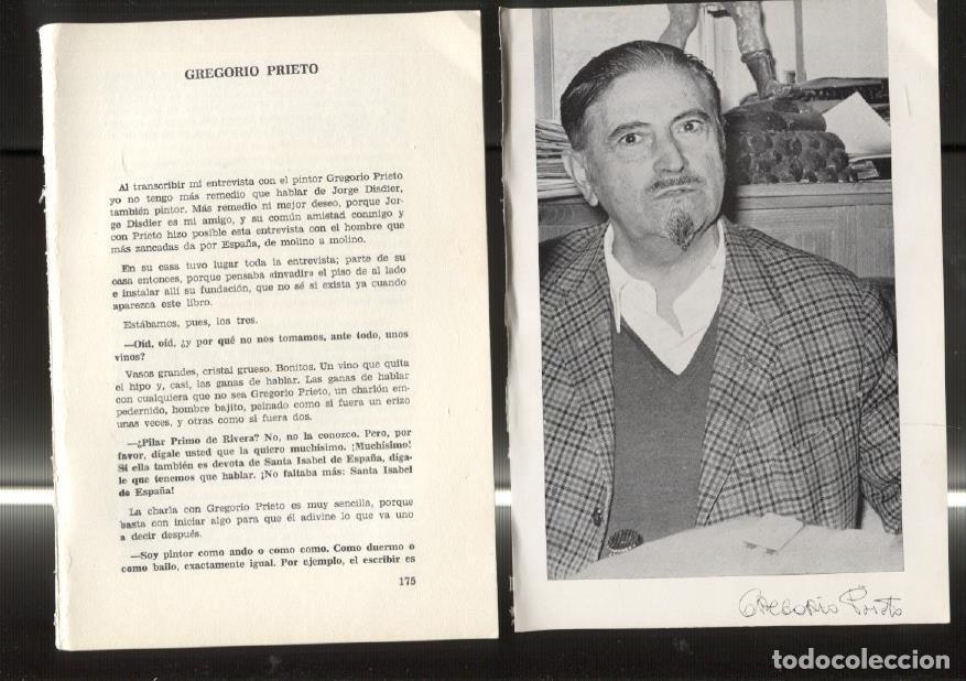 Cartes Postales: Entrevista con Gregorio Prieto: foto + 14 paginas entrevista -